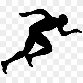 Thumb Image - Sprint Black And White, HD Png Download - athlete png