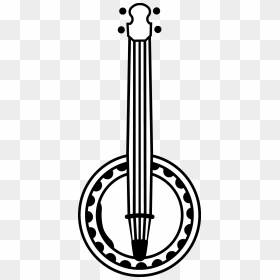 Black And White Banjo Clipart - Banjo Clipart Black And White, HD Png Download - banjo png