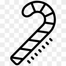 A Candy Cane, The Universal Sign For Christmas , Png - Black White Candy Cane Png, Transparent Png - candy canes png