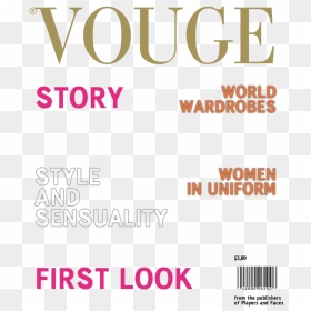 Vogue Magazine Cover - Magazine Cover Templates Png, Transparent Png - vogue logo png