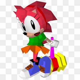 Universe Of Smash Bros Lawl - Amy Rose Sonic R, HD Png Download - amy rose png