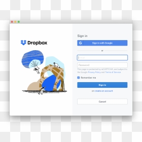 Dropbox Sign In - Dropbox Sign, HD Png Download - dropbox logo png