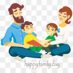 Transparent Family Day People Cartoon Sharing For Happy - Quedate En Casa Niños, HD Png Download - happy people png