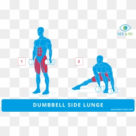 Overhead Lunges Muscles Worked, HD Png Download - dumbell png
