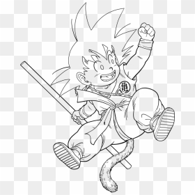 Png Transparent Stock Action Drawing Kid - Drawing Dragon Ball Kid Goku, Png Download - kid goku png