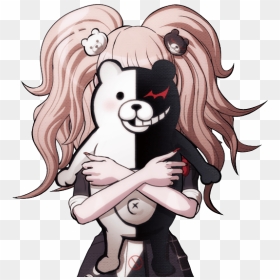 Junko Enoshima E Monokuma, HD Png Download - monokuma png