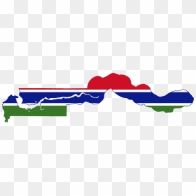 Flag-map Of The Gambia - Flag Map Of The Gambia, HD Png Download - blank flag png
