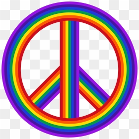 Peace Sign Rainbow Clip Arts - Rainbow Peace Sign Png, Transparent Png - rainbow.png