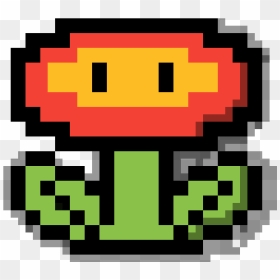 3d-ish Fire Flower - Mario Fire Flower Pixel Art, HD Png Download - mario sprite png