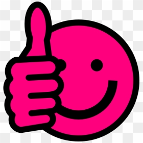 Hot Pink Thumbs Up Clip Art At Clker - Thumbs Up Smiley, HD Png Download - thumbs down emoji png