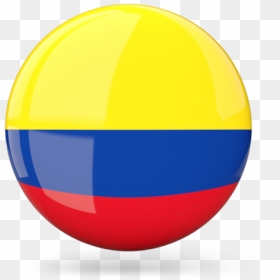 Glossy Round Icon - Colombia Flag Icon Png, Transparent Png - colombia flag png