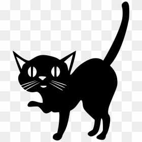Cat Animal Black Shadow Tail, HD Png Download - cat tail png