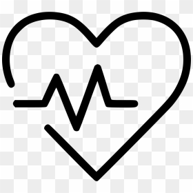 Heart Pulse - Heart Pulse Black And White, HD Png Download - pulse png