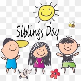 Transparent Siblings Day Cartoon People Happy For Happy - National Siblings Day Clipart, HD Png Download - happy people png