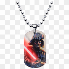 Kids Darth Vader Graphic Dog Tag Necklace, HD Png Download - vader png