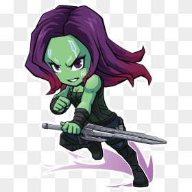 Fa Gog Gamora By Https - Chibi Guardians Of The Galaxy, HD Png Download - gamora png