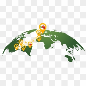 World Map Globe Vector , Png Download - Curved World Map Vector Free, Transparent Png - world map vector png