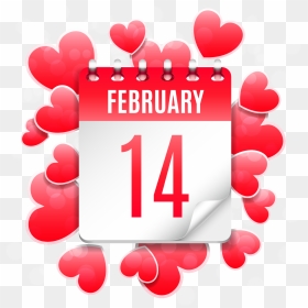 February 14 Clipart Freeuse Library Download Heart - Valentines Day Feb 14, HD Png Download - february png