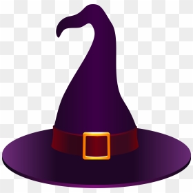 Hats Clipart Halloween - Witch Hat Clipart Purple, HD Png Download - black hat png
