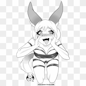 Frolicon Bunny Grey Halftone - Cartoon, HD Png Download - halftone png