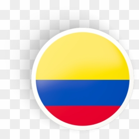 Round Concave Icon - Colombia Flag Logo Png, Transparent Png - colombia flag png