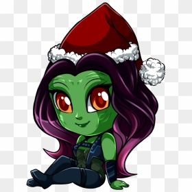 Drawing Marvel Gamora Png Transparent Library - Chibi Guardians Of The Galaxy Gamora, Png Download - gamora png