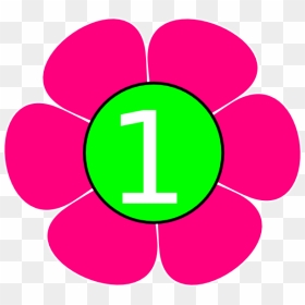 Transparent Bossy Clipart - Big Flower Clipart, HD Png Download - number one png