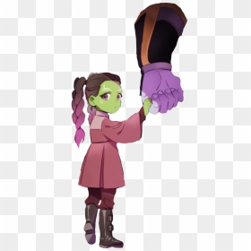 Thanos And Little Gamora , Png Download - Child Gamora And Thanos, Transparent Png - gamora png