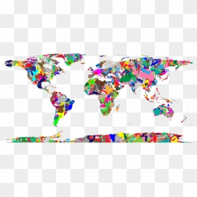 World,world Map,modern Art - Top 50 World Spotify, HD Png Download - world map vector png