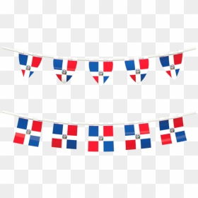 Rows Of Flags - Dominican Republic Flag Banner, HD Png Download - dominican flag png