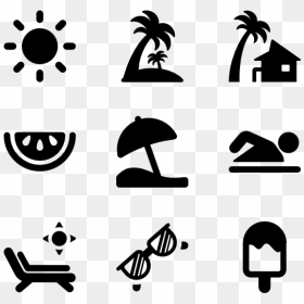 Holiday Symbols Icons Png - Beach Icon Vector Png, Transparent Png - symbols png