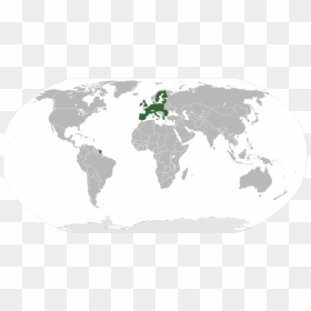 Europe Highlighted On A Worldmap Vector Illustration - World Map Wall Paint, HD Png Download - world map vector png