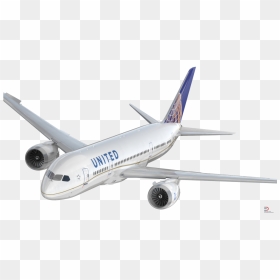 Boeing 787 3 United Airlines Rigged Royalty Free 3d - Transparent United Airlines Airplane, HD Png Download - united airlines logo png