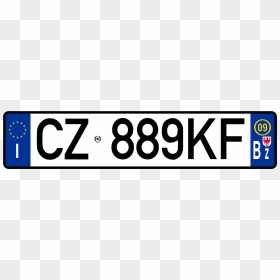 Targa Auto Png, Transparent Png - license plate png
