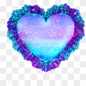 Transparent Galaxy Heart Png - Purple And Blue Heart, Png Download - blue heart png