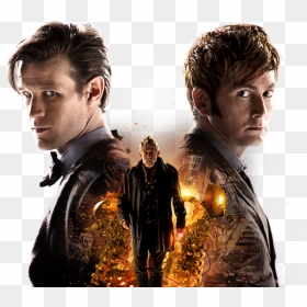 Photo Via Doctorwho - David Tennant Matt Smith, HD Png Download - doctor who png