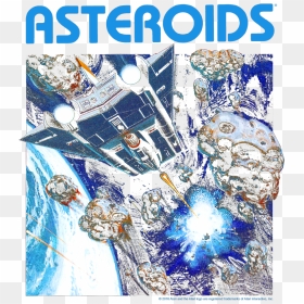 Atari 2600 Asteroids Men"s Ringer T Shirt - Poster, HD Png Download - asteroids png
