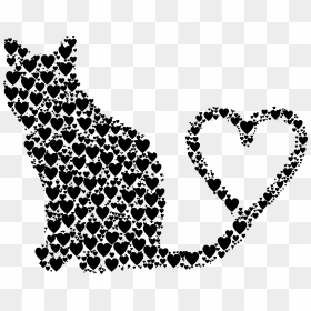Transparent Snapchat Heart Filter Png - Cat Heart Clipart, Png Download - cat tail png