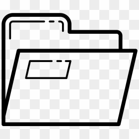 The Open Folder Icon For Pc - Folder Black And White, HD Png Download - pc icon png