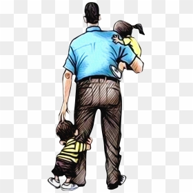 Hand Drawn Cartoon Father Decoration Vector - Cartoon, HD Png Download - father png