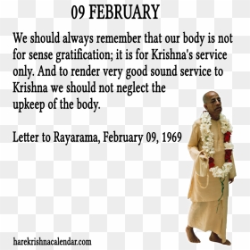 Srila Prabhupada Quotes For Month February - Prabhupada Quotes Of Februry, HD Png Download - february png