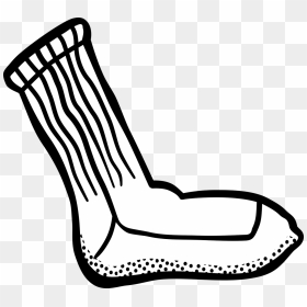 Clothing Clip Art Black And White Shoes, HD Png Download - stocking png
