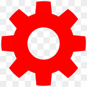 Red Gear Icon - Red Gear Clipart, HD Png Download - gears icon png