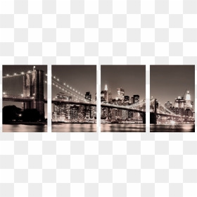 Transparent Brooklyn Bridge Clipart - Cuadros Puente De Brooklyn, HD Png Download - brooklyn bridge png