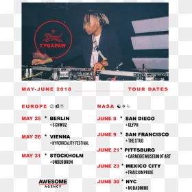 Tygapaw Tour Dates May-june, HD Png Download - june png