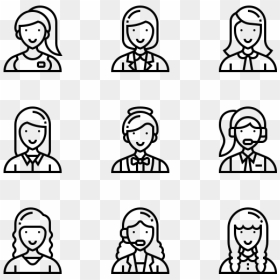 Free Vector Icons Woman, HD Png Download - woman icon png