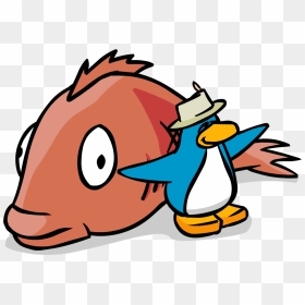Ice Fishing Mullet Caught - Big Fish From Club Penguin, HD Png Download - mullet png