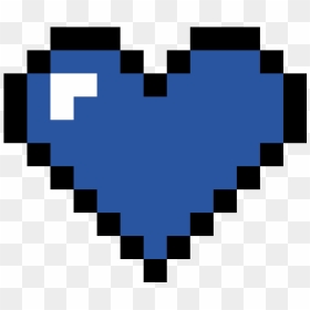 Pixel Art Heart, HD Png Download - blue heart png