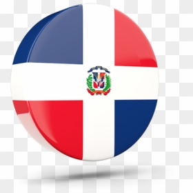 Glossy Round Icon 3d - Dominican Republic 3d Png, Transparent Png - dominican republic flag png