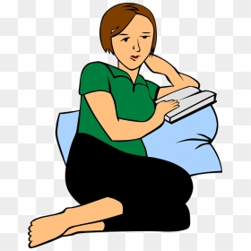 Girl Relaxing Png - Adult Reading Clip Art, Transparent Png - relax png
